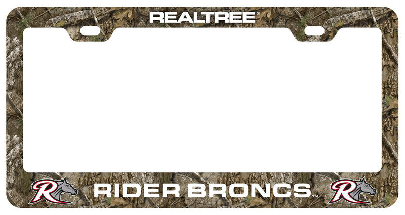 Rider University Broncs Officially Licensed Realtree Camo License Plate Frame