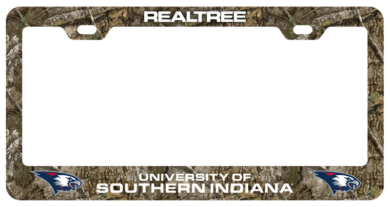 University of Southern Indiana Officially Licensed Realtree Camo License Plate Frame