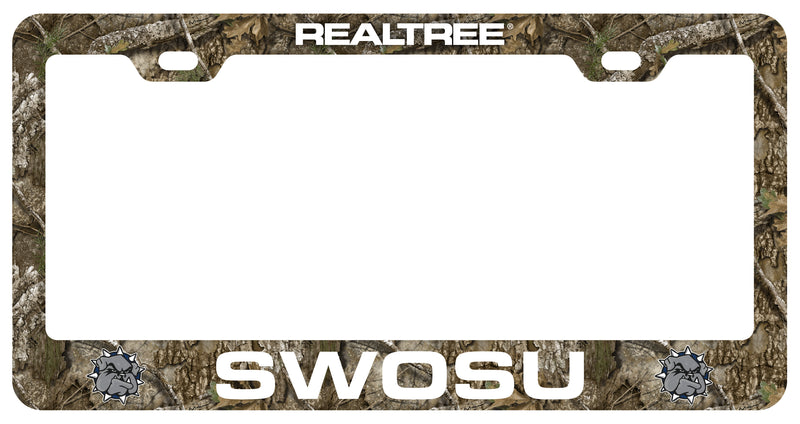 Southwestern Oklahoma State University Officially Licensed Realtree Camo License Plate Frame