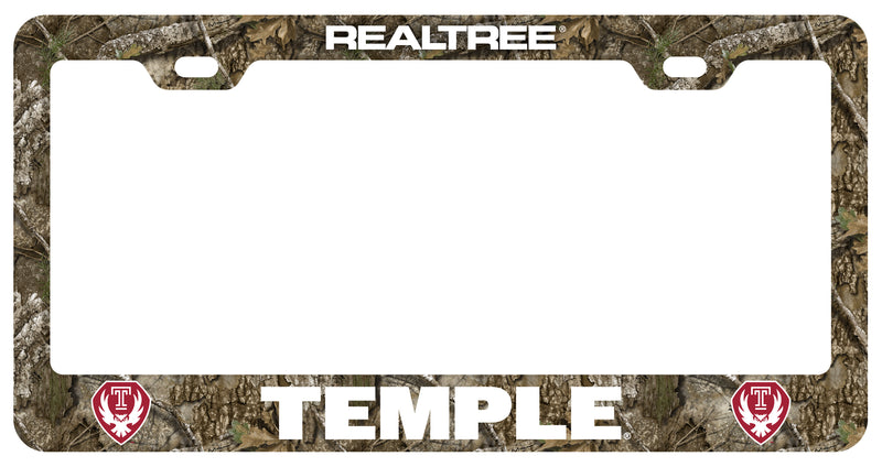 Temple University Officially Licensed Realtree Camo License Plate Frame