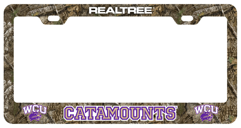 Western Carolina University Officially Licensed Realtree Camo License Plate Frame
