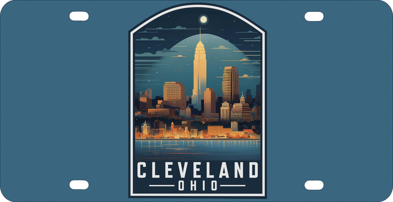 Cleveland Ohio Design A Souvenir Mini Metal License Plate 4.75 x 2.25 inch