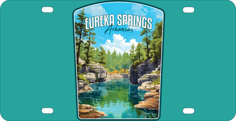 Eureka Springs Arkansas Natural Springs Design Souvenir Mini Metal License Plate 4.75 x 2.25 inch