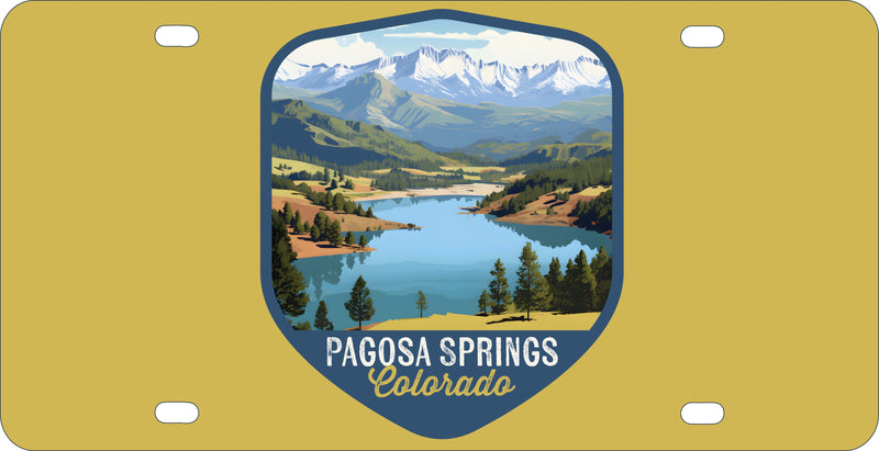 Pagosa Springs Colorado Design B Souvenir Mini Metal License Plate 4.75 x 2.25 inch