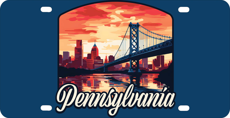 Pennsylvania Design A Souvenir Mini Metal License Plate 4.75 x 2.25 inch