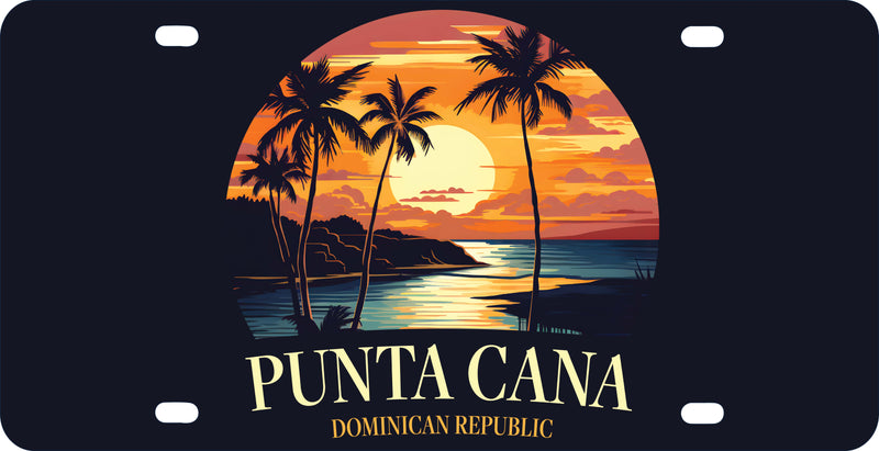 Punta Cana Dominican Republic Design E Souvenir Mini Metal License Plate 4.75 x 2.25 inch