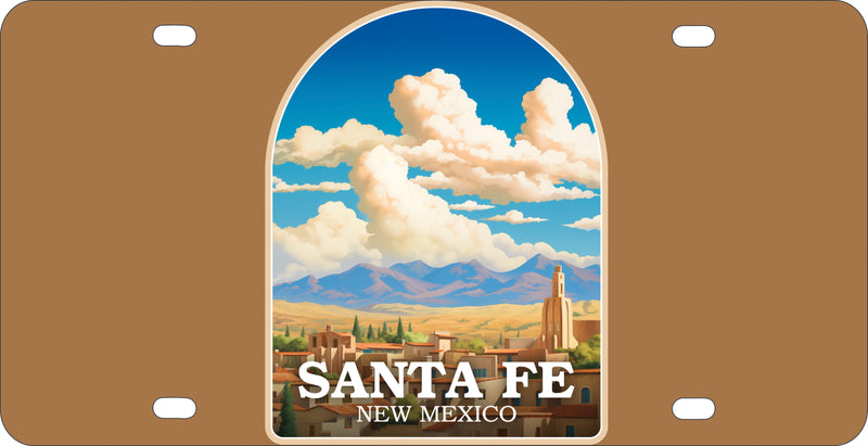 Santa Fe New Mexico Design A Souvenir Mini Metal License Plate 4.75 x 2.25 inch