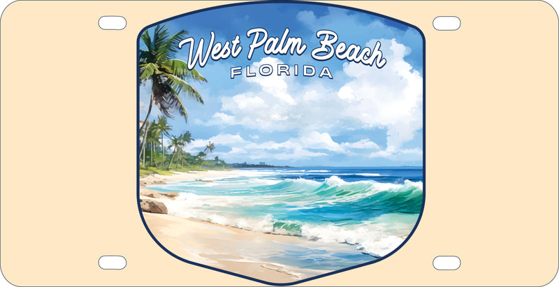West Palm Beach Florida Design B Souvenir Mini Metal License Plate 4.75 x 2.25 inch