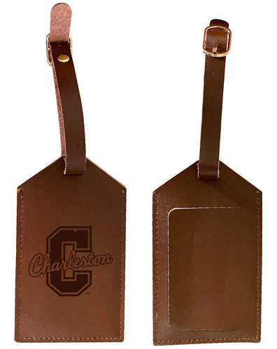 College of Charleston Leather Luggage Tag Engraved Officially Licensed Collegiate Product