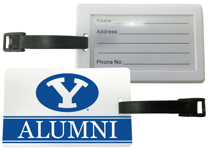 Brigham Young Cougars Luggage Tag Alumni Design Officially Licensed 4-Pack