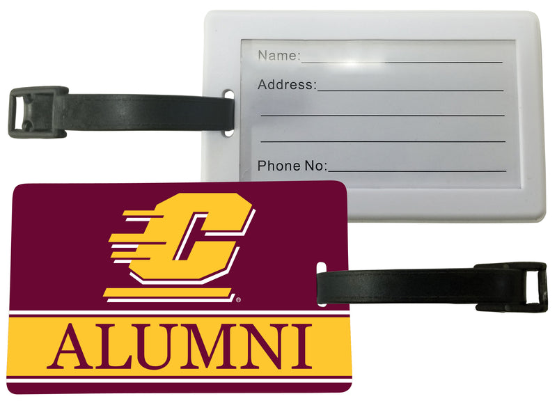 Central Michigan University Luggage Tag Alumni Design Officially Licensed 4-Pack
