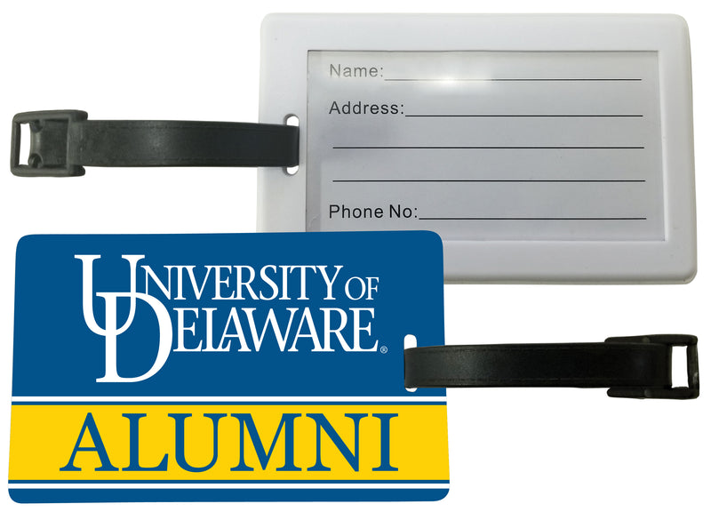 Delaware Blue Hens Luggage Tag Alumni Design Officially Licensed 2-Pack