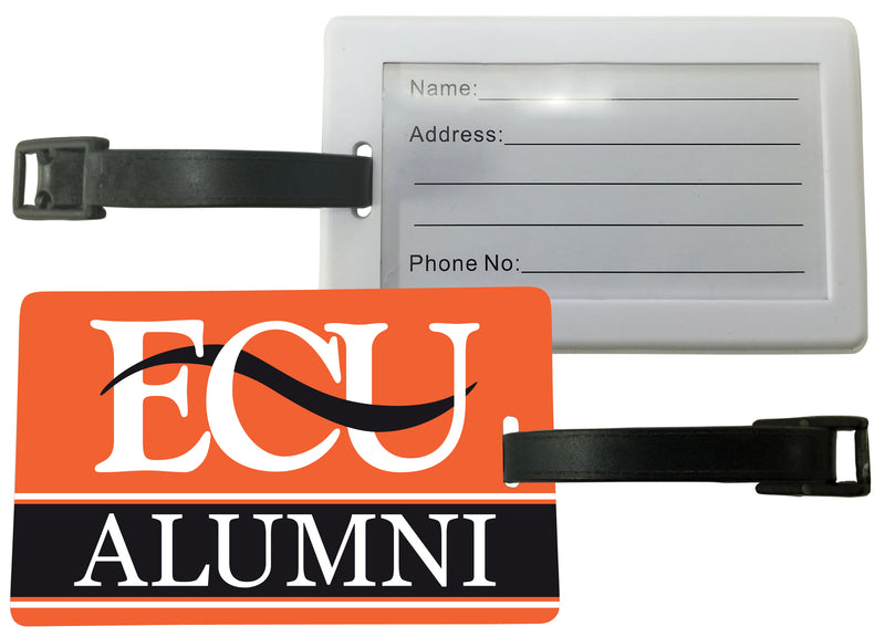East Central University Tigers Luggage Tag Alumni Design Officially Licensed 2-Pack