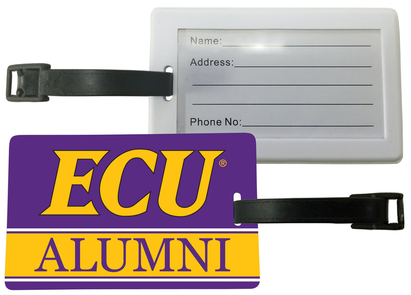 East Carolina Pirates Luggage Tag Alumni Design Officially Licensed 2-Pack