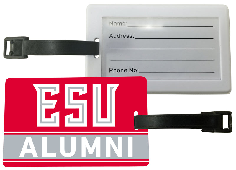 East Stroudsburg University Luggage Tag Alumni Design Officially Licensed 4-Pack