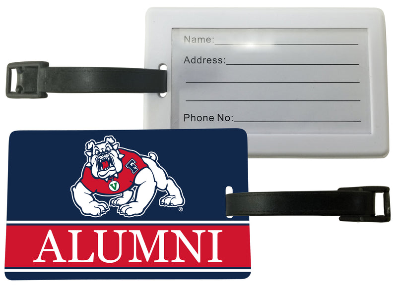 Fresno State Bulldogs Luggage Tag Alumni Design Officially Licensed 2-Pack