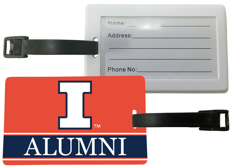 Illinois Fighting Illini Luggage Tag Alumni Design Officially Licensed Single