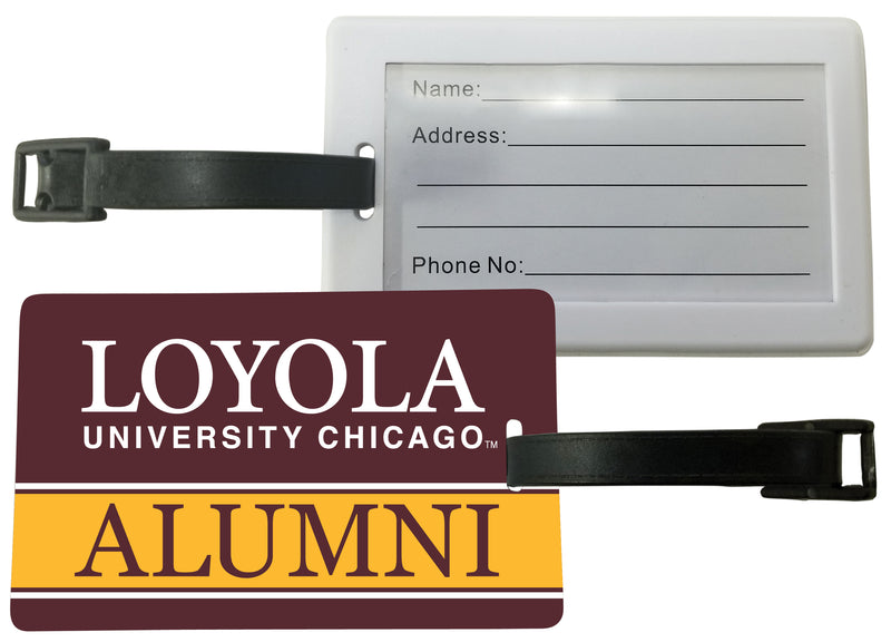 Loyola University Ramblers Luggage Tag Alumni Design Officially Licensed 2-Pack