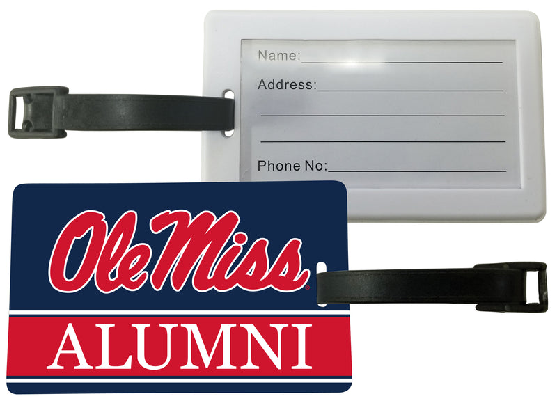 Mississippi Rebels "Ole Miss" Luggage Tag Alumni Design Officially Licensed Single