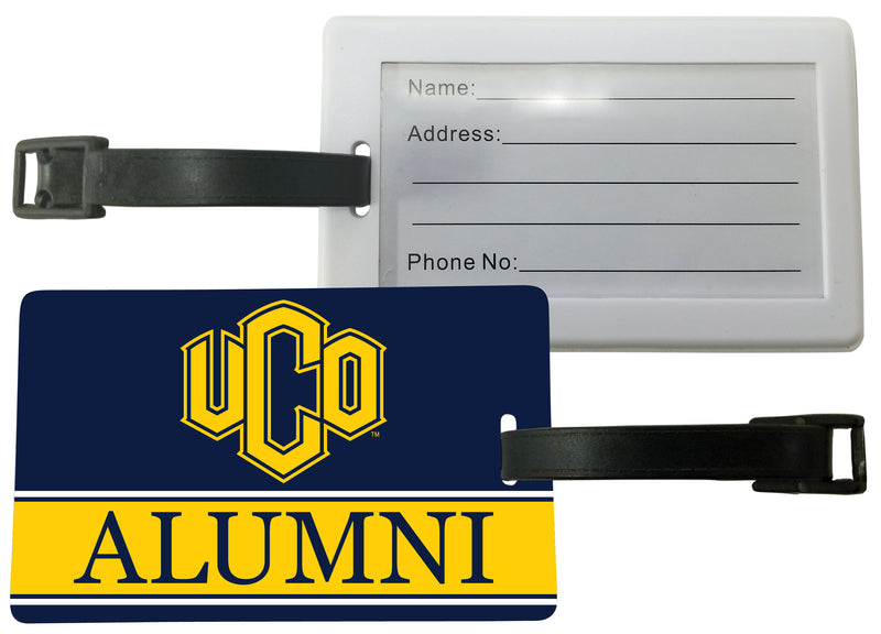 University of Central Oklahoma Bronchos Luggage Tag Alumni Design Officially Licensed 4-Pack
