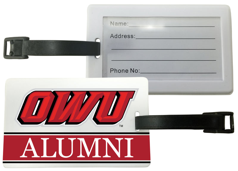 Ohio Wesleyan University Luggage Tag Alumni Design Officially Licensed Single