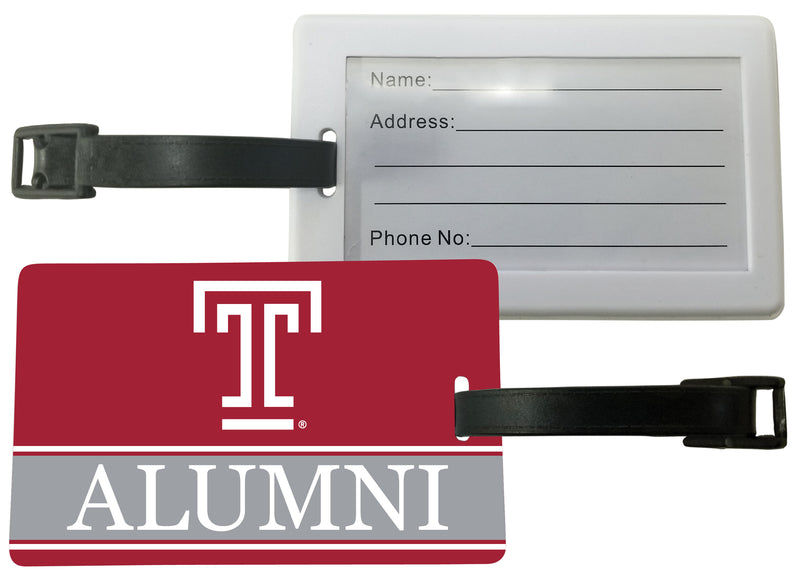 Temple University Luggage Tag Alumni Design Officially Licensed 2-Pack