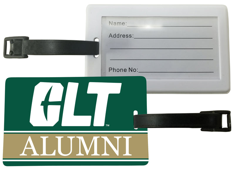 North Carolina Charlotte Forty-Niners Luggage Tag Alumni Design Officially Licensed 4-Pack