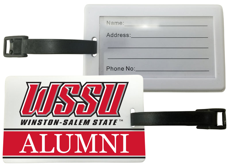 Winston-Salem State Luggage Tag Alumni Design Officially Licensed 2-Pack
