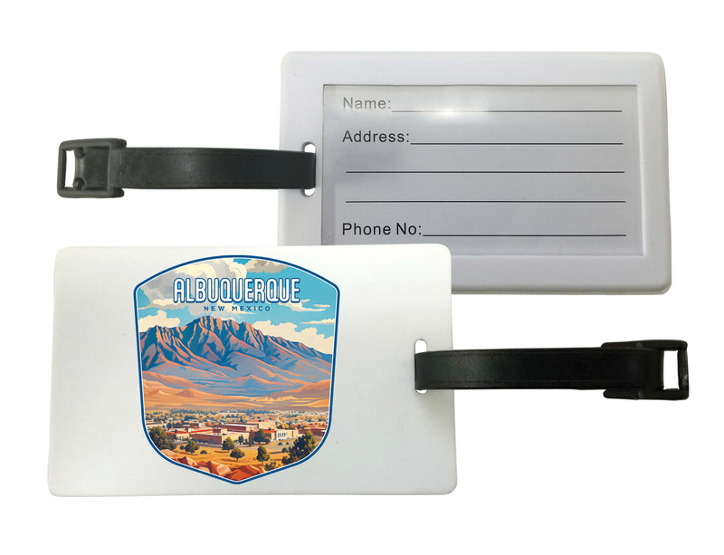 Alburqueque New Mexico Design A Souvenir Luggage Tag 4-Pack