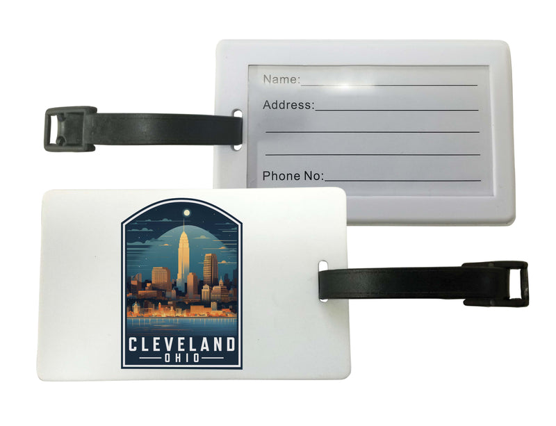 Cleveland Ohio Design A Souvenir Luggage Tag 2-Pack