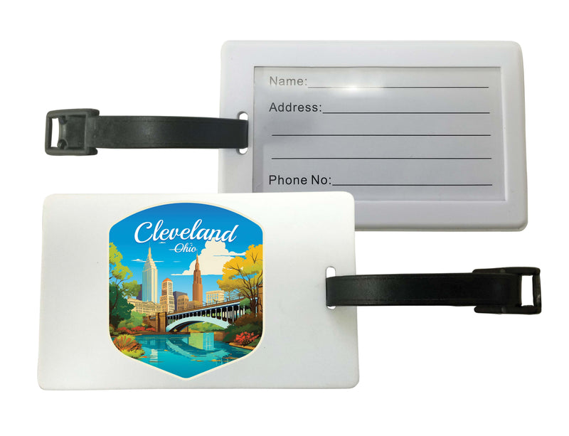 Cleveland Ohio Design B Souvenir Luggage Tag Single