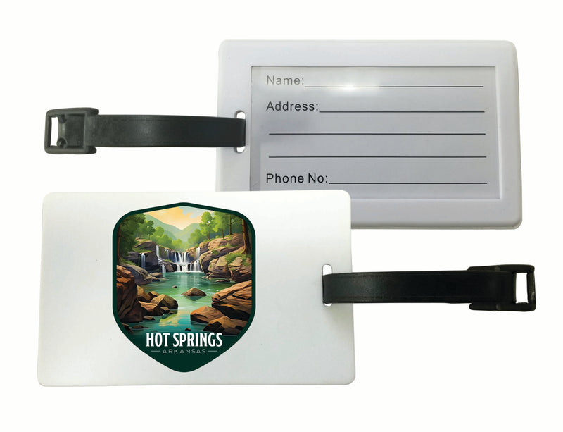 Hot Springs Arkansas Lake Springs Design Souvenir Luggage Tag Single