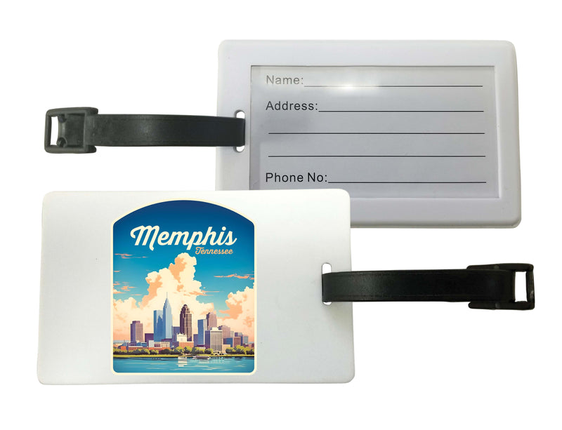 Memphis Tennessee Design A Souvenir Luggage Tag 2-Pack