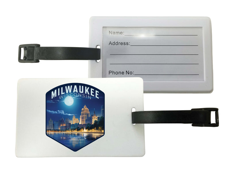 Milwaukee Wisconsin Design B Souvenir Luggage Tag Single