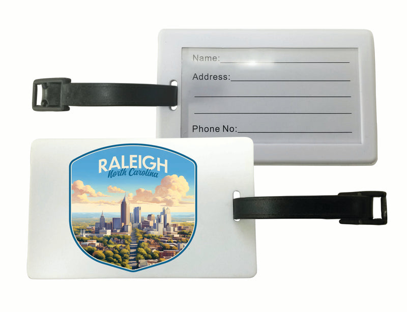 Raleigh North Carolina Daytime Cityscape Design Souvenir Luggage Tag Single