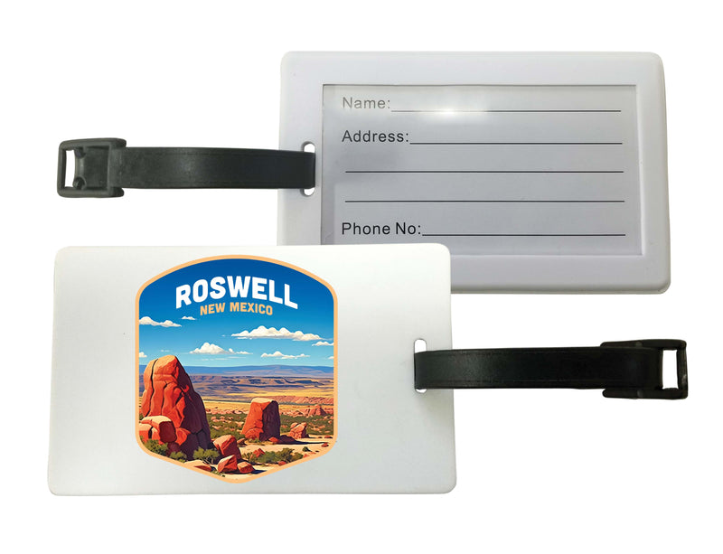 Rowell New Mexico Design B Souvenir Luggage Tag 4-Pack