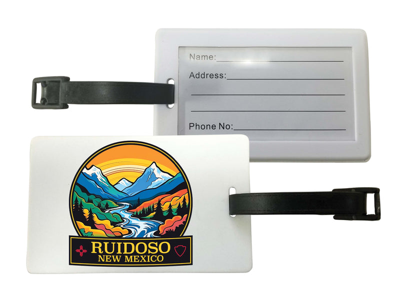 Ruidoso New Mexico Design B Souvenir Luggage Tag 4-Pack
