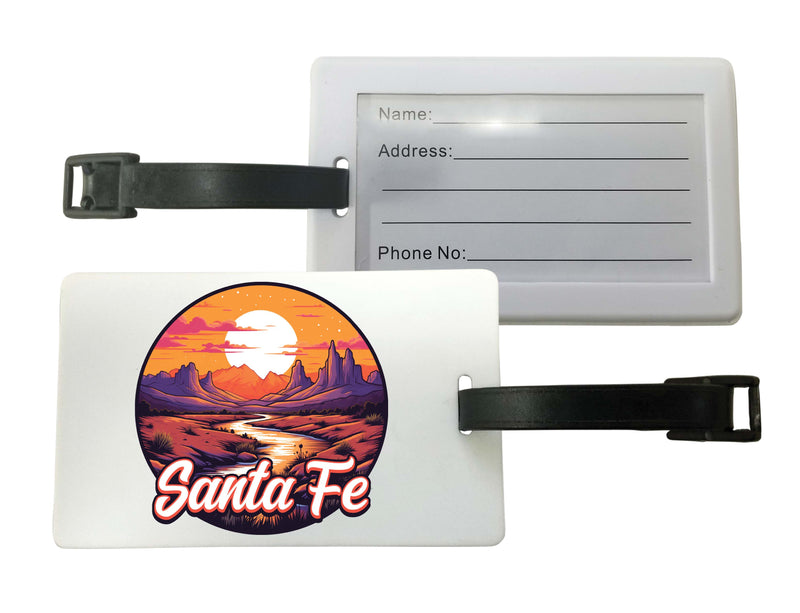 Santa Fe New Mexico Design B Souvenir Luggage Tag Single