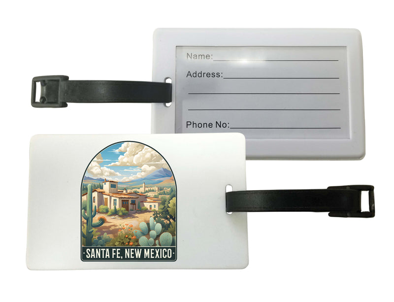 Santa Fe New Mexico Design C Souvenir Luggage Tag Single