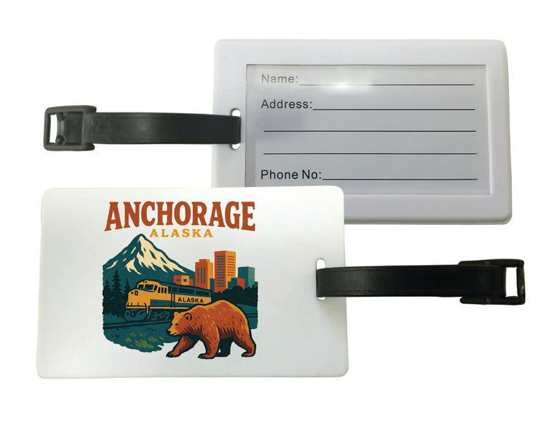 Anchorage Alaska Vintage Design Souvenir Luggage Tag