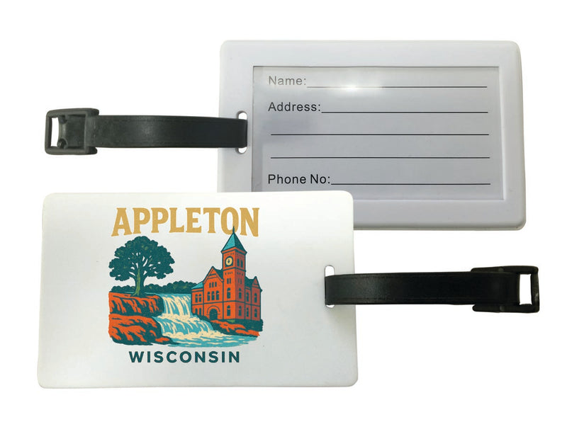 Appleton Wisconsin Vintage Design Souvenir Luggage Tag