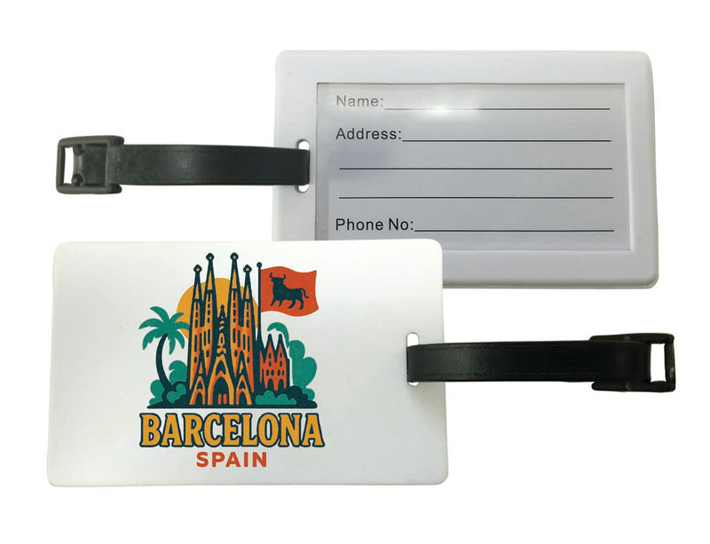 Barcelona Spain Vintage Design Souvenir Luggage Tag