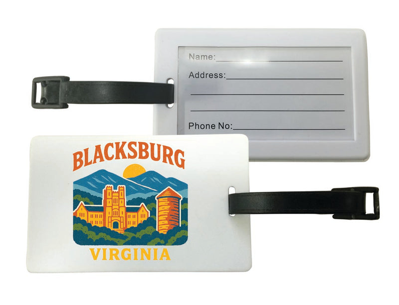 Blacksburg Virginia Vintage Design Souvenir Luggage Tag