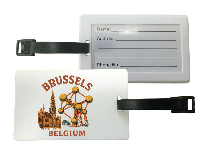 Brussels Belgium Vintage Design Souvenir Luggage Tag