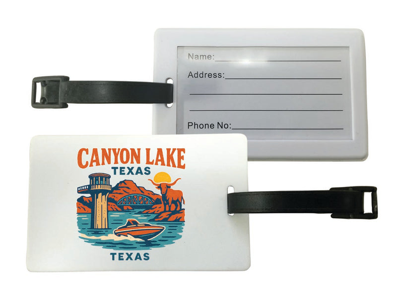 Canyon Lake Texas Vintage Design Souvenir Luggage Tag