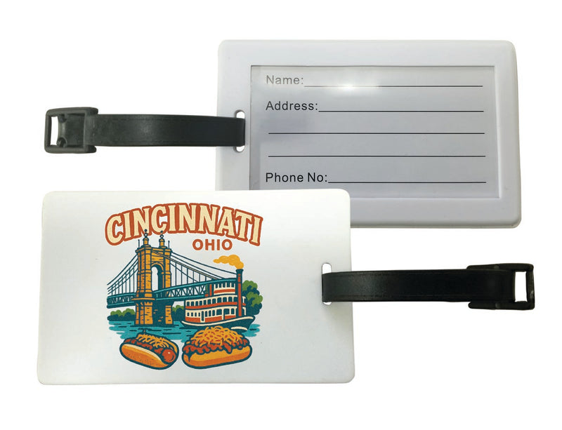 Cincinnati Ohio Vintage Design Souvenir Luggage Tag