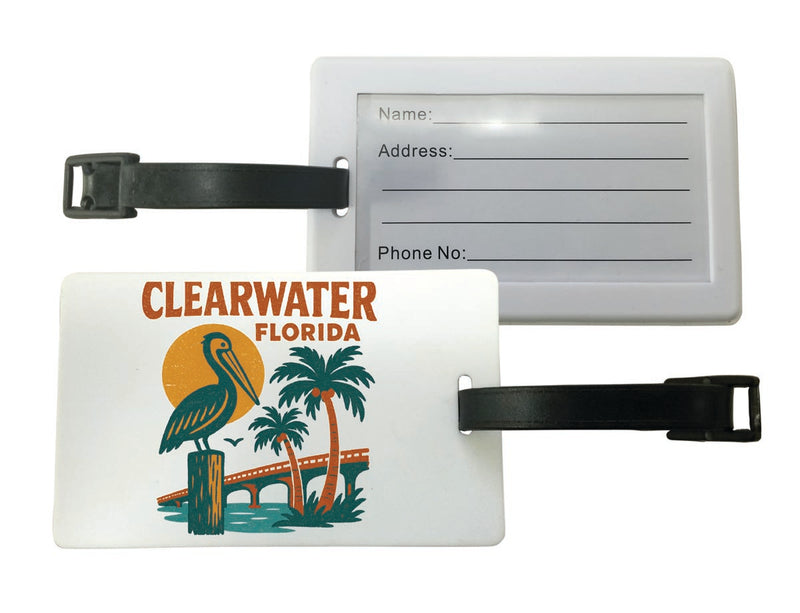 Clearwater Florida Vintage Design Souvenir Luggage Tag