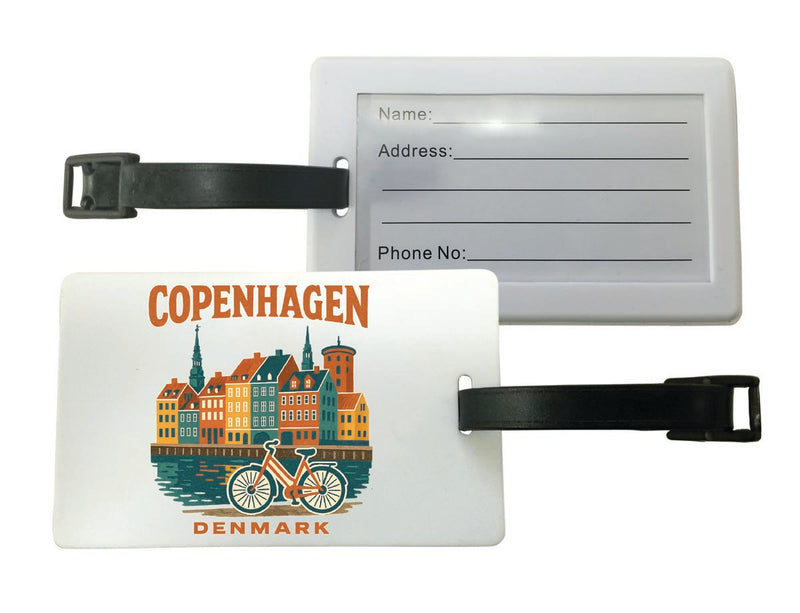 Copenhagen Denmark Vintage Design Souvenir Luggage Tag