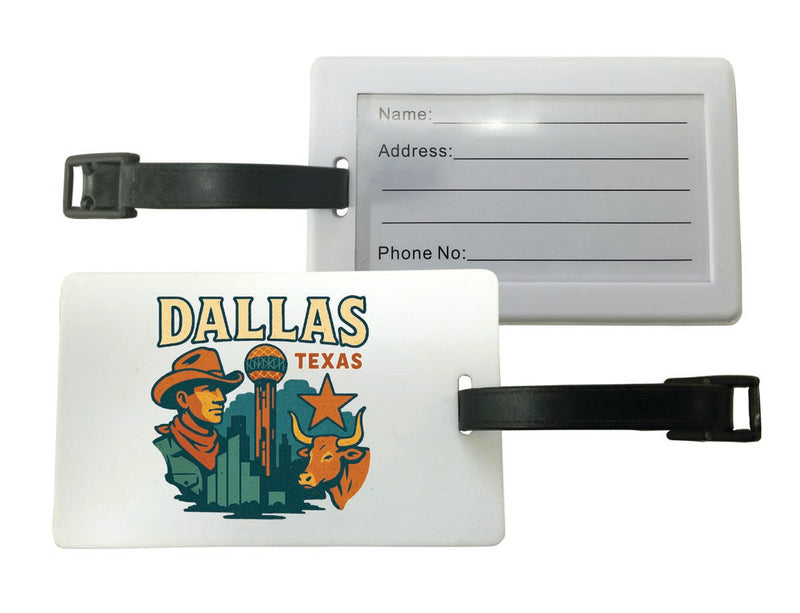 Dallas Texas Vintage Design Souvenir Luggage Tag
