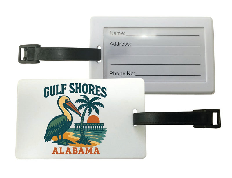 Gulf Shores Alabama Vintage Design Souvenir Luggage Tag